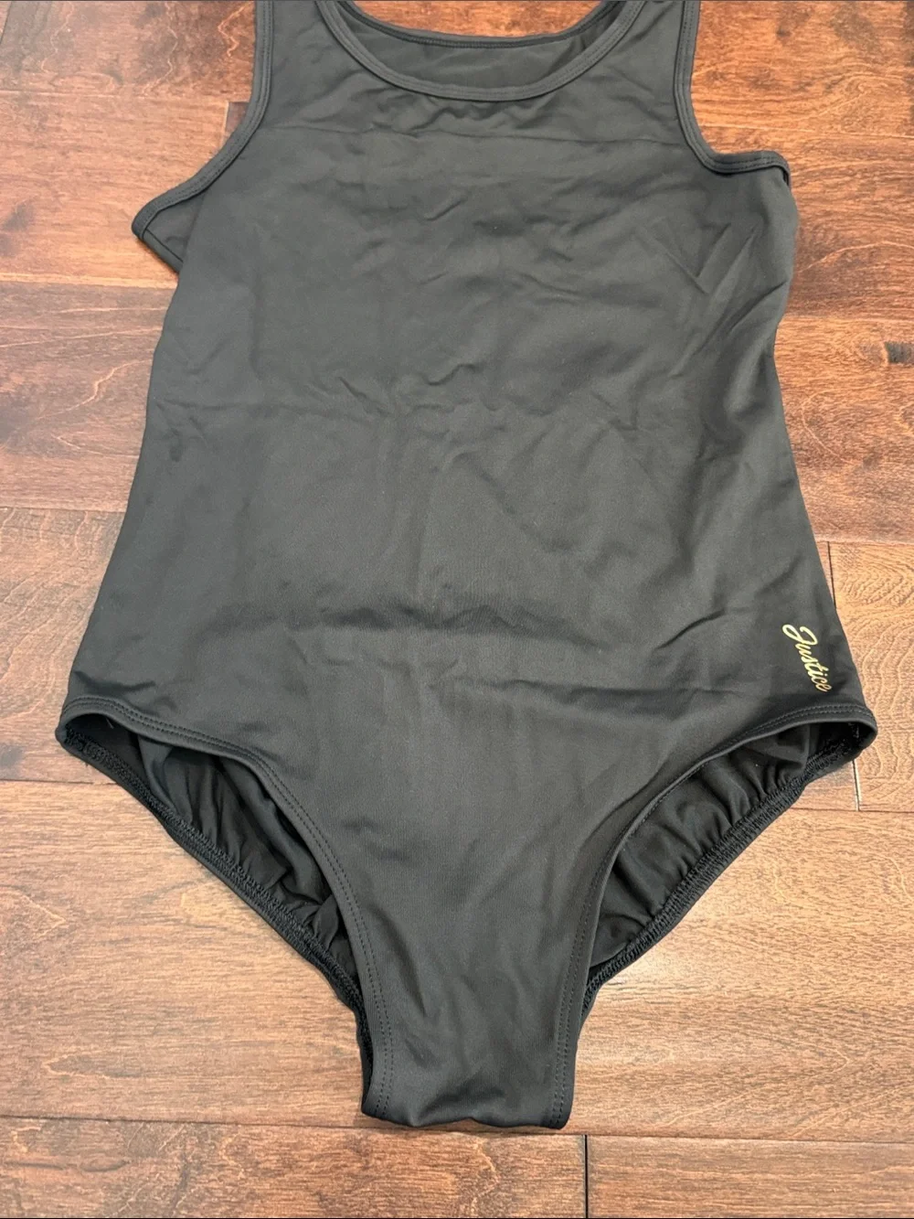 Justice Girls Black Dancewear Leotard Unitard One-piece, size XL